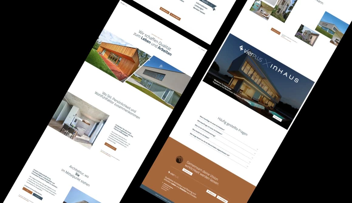 Branding & Webdesign für vierPLUS Architekten
